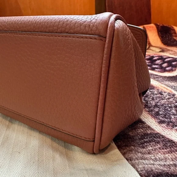 Mulberry Mini Alexa in heavy grain leather bag chestnut - Picture 10 of 16